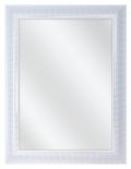 Spiegel mit Streifen Rahmen - Weiß