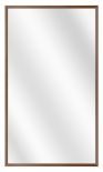 Spiegel met Vlakke Aluminium Lijst - Walnoot - 20x50 cm